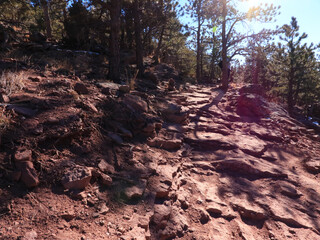 Mountain Hiking Area Rocks and Trees