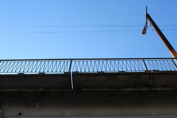 Bridge bottom view. Communication and structure