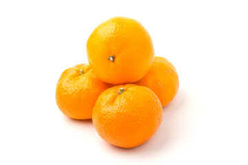 Mandarin-Honey Murcott oranges on white background, Golden orange to celebrate the Chinese festival.