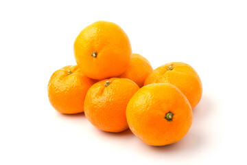 Mandarin-Honey Murcott oranges on white background, Golden orange to celebrate the Chinese festival.