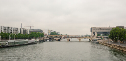 Fototapeta na wymiar Paris. The Bercy Bridge on the River Seine