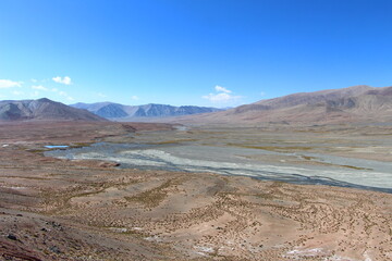 Pamir Highway landscape in Tajikistan