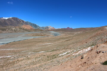 Pamir Highway landscape in Tajikistan