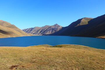 Kol Ukok lake near Kochkor, Kyrgyzstan