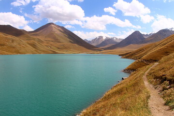 Kol Ukok lake near Kochkor, Kyrgyzstan