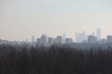 Widok na Pałac Kultury, Warszawa,  drapacze chmur © Monika