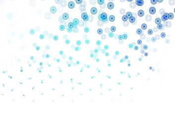Light BLUE vector background with spots.