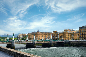 Puente de la Zurriola over Urumea River, Donostia, San Sebastian