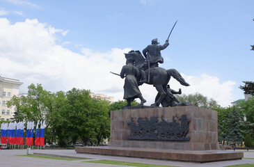  Monument "First of horsemen"-sculptor E. Vucetich. Dedicated to the heroes of the Civil War, Rostov liberated from the White Guards in 1920