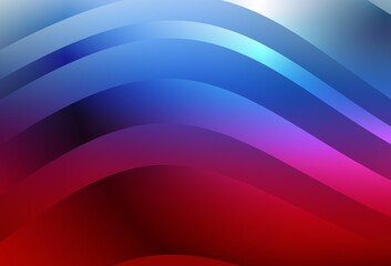 Light Blue, Red vector pattern with bent lines.