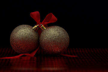  two Christmas balls