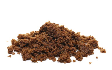 Sugar muscovado isolated on white background