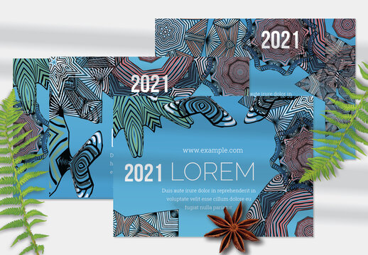 Flyer Layout with Mandala and Lace Flower Elements