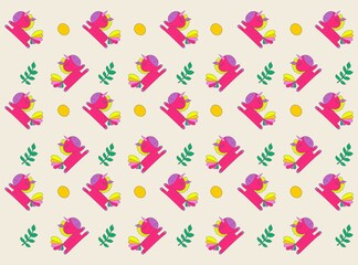 Abstract background seamless pattern with unicorns.Design template logo unicorn vector icon isolated on white.Print packing paper.Magic cartoon fantasy cute animal.Rainbow hair.Dream children symbol.