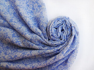 twirl pattern fabric photo white background