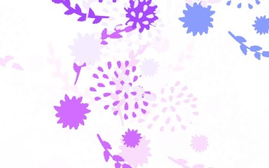 Obraz na płótnie Canvas Light Purple vector abstract pattern with flowers