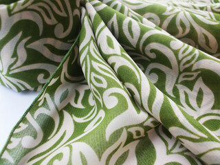 twirl pattern fabric photo white background