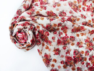 twirl pattern fabric photo white background