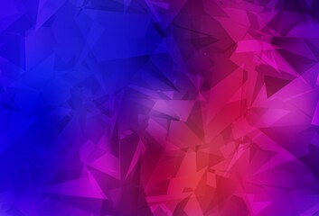 Dark Blue, Red vector texture with abstract poly forms.