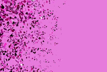 Light Pink vector background with abstract forms.