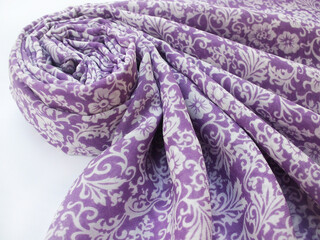 twirl pattern fabric photo white background