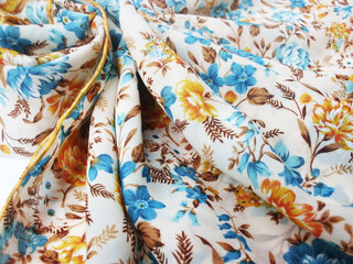 twirl pattern fabric photo white background