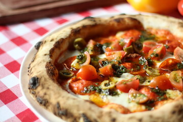 pizza with vegetables