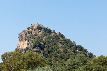 Kekova Ruins of an abandoned city on top of a mountain