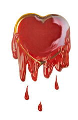 bleeding heart symbol isolated on white