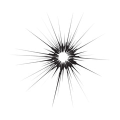 Fototapeta premium Explode Flash, Cartoon Explosion, Star Burst Isolated on White Background.