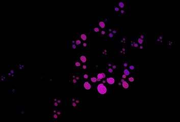 Dark Purple vector background with bent lines.