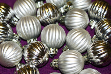 Christmas balls on the tree, Christmas background.