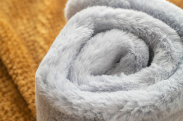 フェイクファーのマフラー