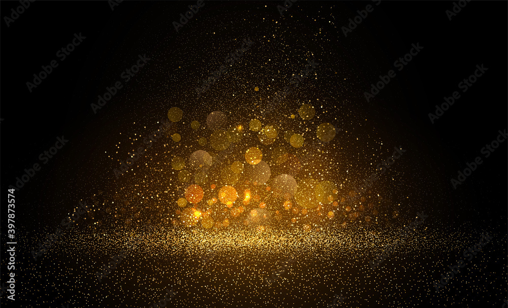 Poster holiday abstract shiny color gold design element