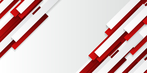 Modern red and white abstract background with futuristic corporate concept