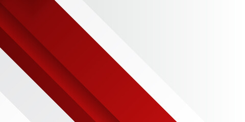 Modern abstract white and red background with 3D Overlap layers effect