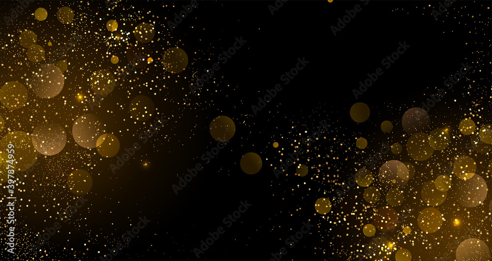 Poster holiday abstract shiny color gold design element