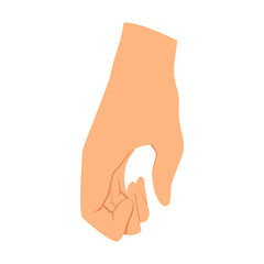 Hands gesture. Communication language or Signlanguage. Gestures witch showing emotion or sign on white background. Flat design modern vector concept
