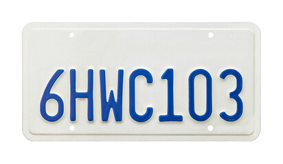 License Plate With Number