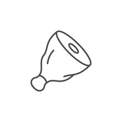 Fototapeta premium Meat leg line outline icon