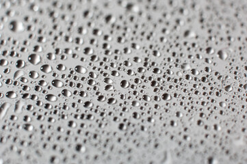 Waterdrops on a glass surface