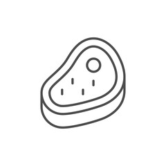 Naklejka premium Meat steak line outline icon