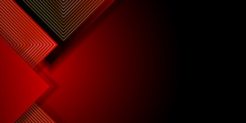 Red gold abstract presentation background with modern golden lines. Suit for modern corporate business social media post stories and presentation template.