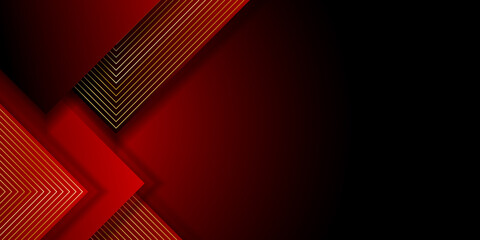 Red black gold abstract modern background. Vector illustration design for business corporate presentation, banner, cover, web, flyer, card, poster, game, texture, slide, magazine, and powerpoint. 