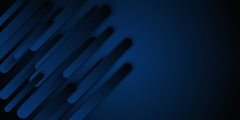 Abstract background with modern corporate concept. Dark blue 3d overlap vector design