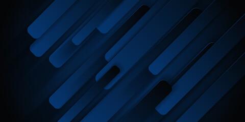 Abstract background with modern corporate concept. Dark blue 3d overlap vector design