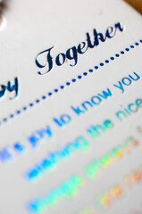 Happy Together card with hologram foil text