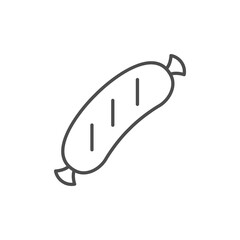 Sausage or frankfurter line outline icon