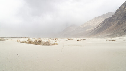 sand dunes and clouds at Nubra Valley