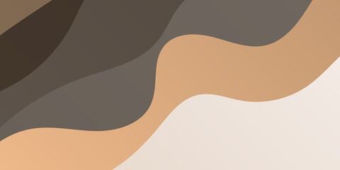 Abstract soft brown color background with wave lines. Brown tone color background abstract art vector illustration